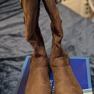 White Mountain Brown Fabric Boots